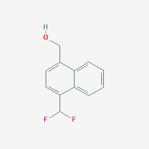 molecular formula C12H10F2O B11897404 1-(Difluoromethyl)naphthalene-4-methanol 