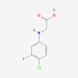 molecular formula C8H7ClFNO2 B11897511 2-((4-Chloro-3-fluorophenyl)amino)acetic acid 