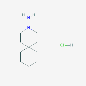 molecular formula C10H21ClN2 B11897521 3-Azaspiro[5.5]undecan-3-amine hydrochloride 