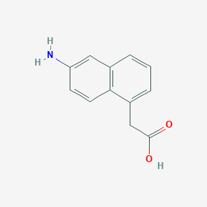 molecular formula C12H11NO2 B11897545 2-(6-Aminonaphthalen-1-yl)acetic acid 