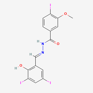 N'-(2-hydroxy-3,5-diiodobenzylidene)-4-iodo-3-methoxybenzohydrazide