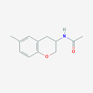 molecular formula C12H15NO2 B11897574 Acetamide, N-(3,4-dihydro-6-methyl-2H-1-benzopyran-3-yl)- CAS No. 54444-89-2