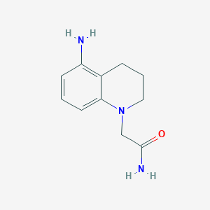 molecular formula C11H15N3O B11897589 2-(5-Amino-3,4-dihydroquinolin-1(2H)-yl)acetamide 