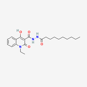 1-ethyl-4-hydroxy-2-oxo-N'-(1-oxodecyl)-3-quinolinecarbohydrazide