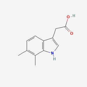 molecular formula C12H13NO2 B11897664 2-(6,7-dimethyl-1H-indol-3-yl)acetic acid CAS No. 88611-92-1