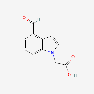 molecular formula C11H9NO3 B11897671 2-(4-Formyl-1H-indol-1-yl)acetic acid 