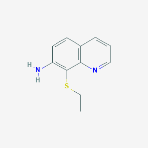 molecular formula C11H12N2S B11897736 8-(Ethylthio)quinolin-7-amine CAS No. 65523-83-3