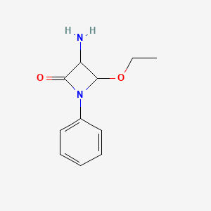 molecular formula C11H14N2O2 B11897780 3-Amino-4-ethoxy-1-phenylazetidin-2-one 