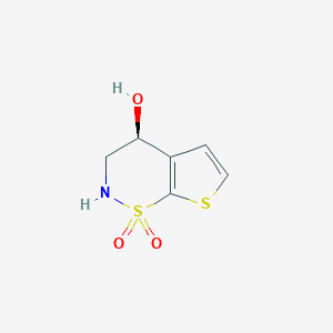 molecular formula C6H7NO3S2 B11897805 2H-Thieno[3,2-e]-1,2-thiazin-4-ol, 3,4-dihydro-, 1,1-dioxide, (4S)- CAS No. 174139-70-9