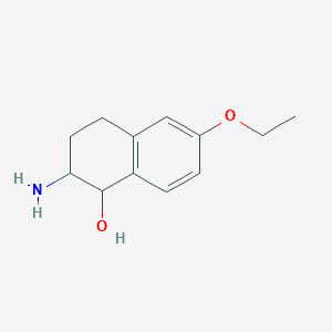 molecular formula C12H17NO2 B11897841 2-Amino-6-ethoxy-1,2,3,4-tetrahydronaphthalen-1-ol 