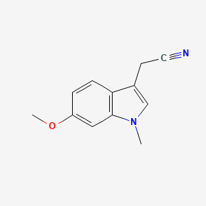 molecular formula C12H12N2O B11897871 2-(6-Methoxy-1-methyl-1H-indol-3-yl)acetonitrile 