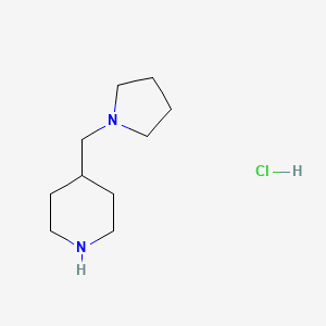 molecular formula C10H21ClN2 B11897932 4-(Pyrrolidin-1-ylmethyl)piperidine hydrochloride 