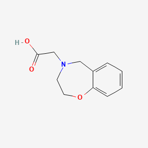 molecular formula C11H13NO3 B11897935 2,3-dihydro-1,4-benzoxazepin-4(5H)-ylacetic acid 