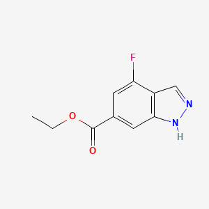 molecular formula C10H9FN2O2 B11897950 Ethyl 4-fluoro-2H-indazole-6-carboxylate 