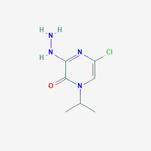 molecular formula C7H11ClN4O B11897955 5-Chloro-3-hydrazinyl-1-isopropylpyrazin-2(1H)-one 