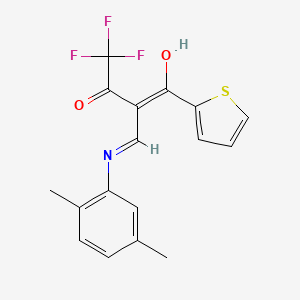 2-[(2,5-Dimethylanilino)methylene]-4,4,4-trifluoro-1-(2-thienyl)-1,3-butanedione