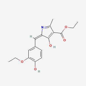 ethyl (5E)-5-(3-ethoxy-4-hydroxybenzylidene)-2-methyl-4-oxo-4,5-dihydro-1H-pyrrole-3-carboxylate