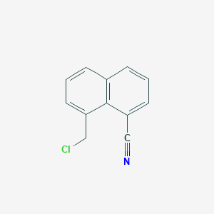 molecular formula C12H8ClN B11898011 8-(Chloromethyl)-1-naphthonitrile 