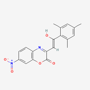 molecular formula C19H16N2O5 B1189802 7-nitro-3-(2-mesityl-2-oxoethylidene)-3,4-dihydro-2H-1,4-benzoxazin-2-one 