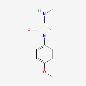 molecular formula C11H14N2O2 B11898128 1-(4-Methoxyphenyl)-3-(methylamino)azetidin-2-one 