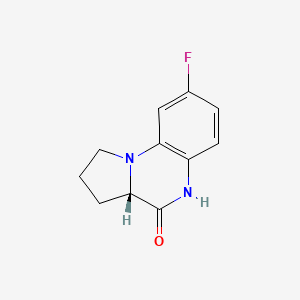 molecular formula C11H11FN2O B11898132 (S)-8-Fluoro-1,2,3,3A-tetrahydropyrrolo[1,2-A]quinoxalin-4(5H)-one 