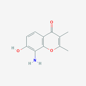 molecular formula C11H11NO3 B11898136 8-amino-7-hydroxy-2,3-dimethyl-4H-chromen-4-one CAS No. 88973-13-1