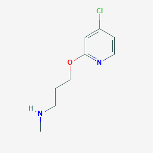 molecular formula C9H13ClN2O B11898161 3-((4-Chloropyridin-2-yl)oxy)-N-methylpropan-1-amine CAS No. 1346708-21-1