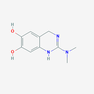 molecular formula C10H13N3O2 B11898175 2-(Dimethylamino)-1,4-dihydroquinazoline-6,7-diol 