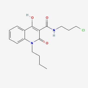 molecular formula C17H21ClN2O3 B1189818 1-butyl-N-(3-chloropropyl)-4-hydroxy-2-oxo-1,2-dihydroquinoline-3-carboxamide 