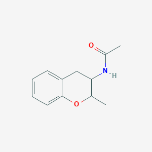 molecular formula C12H15NO2 B11898185 Acetamide, N-(3,4-dihydro-2-methyl-2H-1-benzopyran-3-yl)- CAS No. 54444-88-1