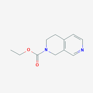 molecular formula C11H14N2O2 B11898239 Ethyl 3,4-dihydro-2,7-naphthyridine-2(1H)-carboxylate 