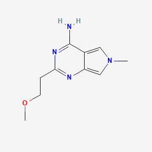 molecular formula C10H14N4O B11898249 2-(2-Methoxyethyl)-6-methyl-6H-pyrrolo[3,4-d]pyrimidin-4-amine 