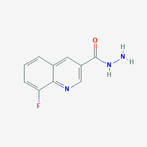 molecular formula C10H8FN3O B11898271 8-Fluoroquinoline-3-carbohydrazide 