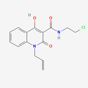 molecular formula C15H15ClN2O3 B1189835 1-allyl-N-(2-chloroethyl)-4-hydroxy-2-oxo-1,2-dihydro-3-quinolinecarboxamide 
