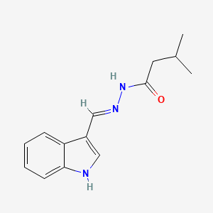 N'-(1H-indol-3-ylmethylene)-3-methylbutanohydrazide