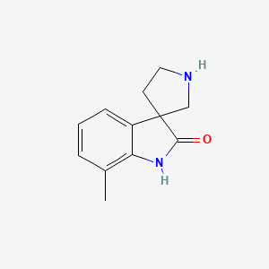 molecular formula C12H14N2O B11898381 7-Methylspiro[indoline-3,3'-pyrrolidin]-2-one 