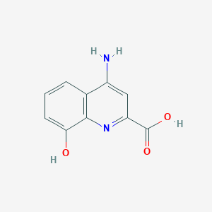 molecular formula C10H8N2O3 B11898384 4-Amino-8-hydroxyquinoline-2-carboxylic acid 