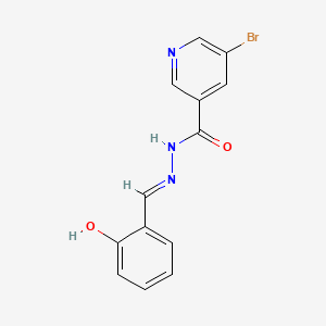 molecular formula C13H10BrN3O2 B1189840 5-bromo-N'-(2-hydroxybenzylidene)nicotinohydrazide 