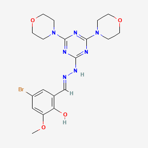 5-Bromo-2-hydroxy-3-methoxybenzaldehyde [4,6-di(4-morpholinyl)-1,3,5-triazin-2-yl]hydrazone