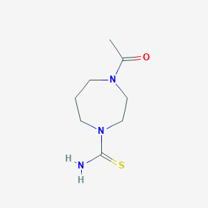 molecular formula C8H15N3OS B11898434 4-Acetyl-1,4-diazepane-1-carbothioamide 