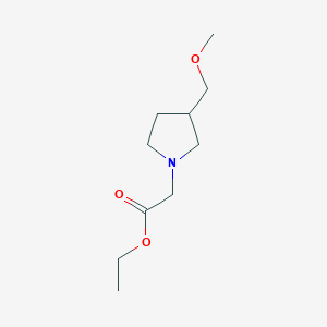 molecular formula C10H19NO3 B11898439 Ethyl 2-(3-(methoxymethyl)pyrrolidin-1-yl)acetate 