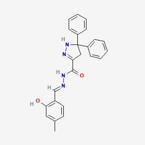 N'-(2-hydroxy-4-methylbenzylidene)-5,5-diphenyl-4,5-dihydro-1H-pyrazole-3-carbohydrazide