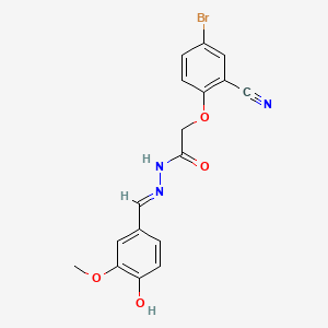 2-(4-bromo-2-cyanophenoxy)-N'-(4-hydroxy-3-methoxybenzylidene)acetohydrazide
