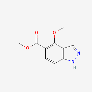 molecular formula C10H10N2O3 B11898465 Methyl4-methoxy-1H-indazole-5-carboxylate 