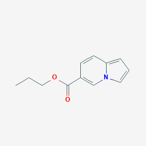 molecular formula C12H13NO2 B11898469 Propyl indolizine-6-carboxylate 