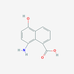 molecular formula C11H9NO3 B11898536 8-Amino-5-hydroxy-1-naphthoic acid 