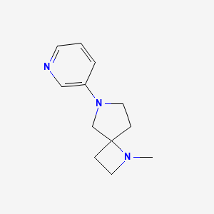 molecular formula C12H17N3 B11898563 1,6-Diazaspiro[3.4]octane, 1-methyl-6-(3-pyridinyl)- CAS No. 646056-63-5