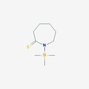 molecular formula C9H19NSSi B11898648 1-(Trimethylsilyl)azepane-2-thione CAS No. 138207-31-5