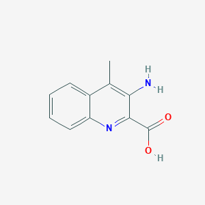 molecular formula C11H10N2O2 B11898652 3-Amino-4-methylquinoline-2-carboxylic acid CAS No. 65298-48-8