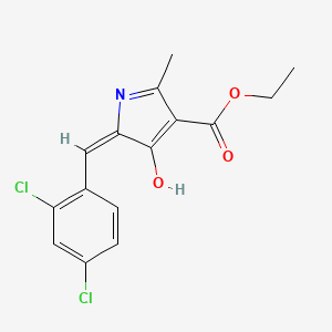 molecular formula C15H13Cl2NO3 B1189866 ethyl 5-(2,4-dichlorobenzylidene)-2-methyl-4-oxo-4,5-dihydro-1H-pyrrole-3-carboxylate 